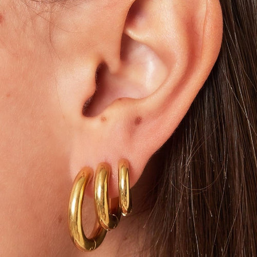 Basic Creole Earrings – Silver