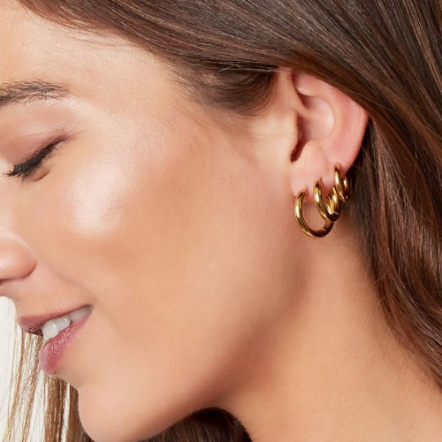 Hoop Earrings Trio – Silver