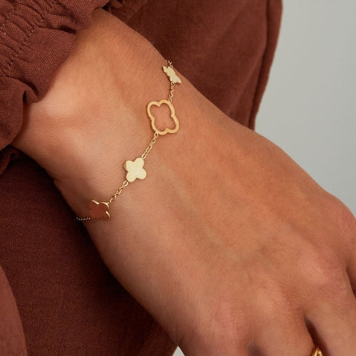 Big Clovers Bracelet – Gold