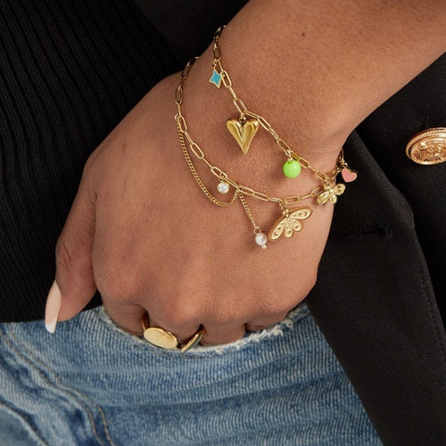 Charm Color Splash Bracelet – Gold