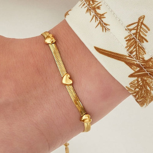 Triple the Love Bracelet – Gold