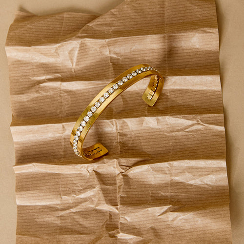 Diamond Line Cuff – Gold