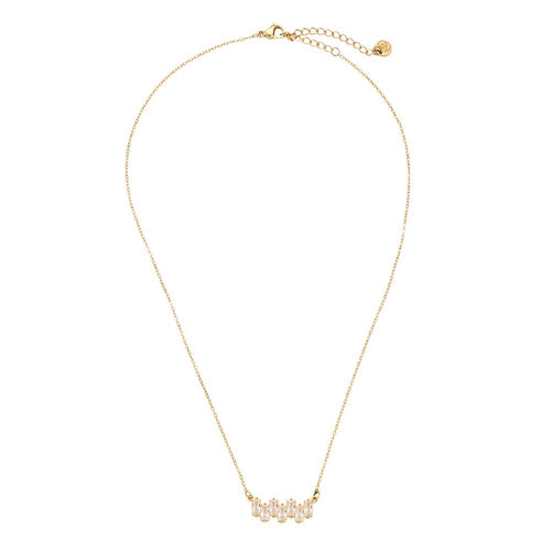 Up and Down Diamonds Necklace - Gold