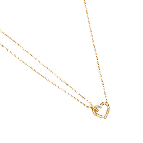 Double the Love Necklace Gold