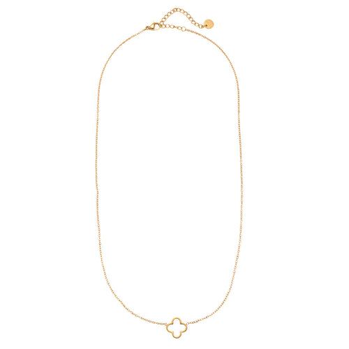 Clover Kiss Necklace Gold