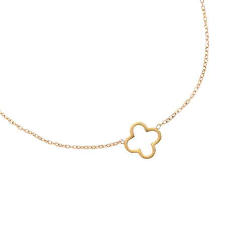 Clover Kiss Necklace Silver