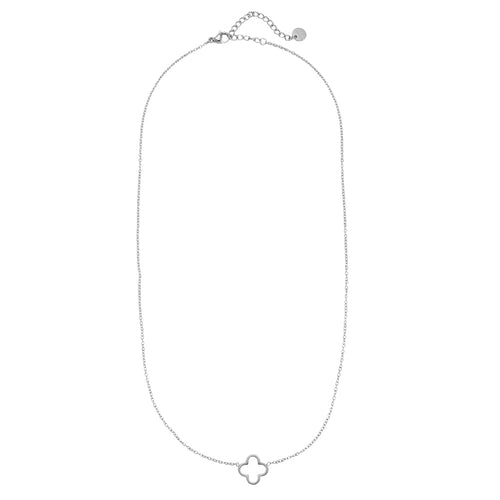 Clover Kiss Necklace Silver