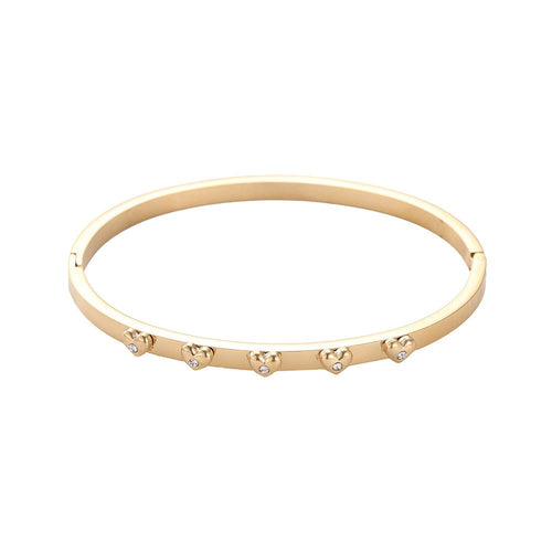 Vintage Diamond Hearts Bracelet – Gold