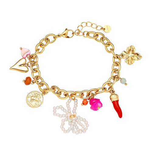 Many Nice Charms Bracelet – Gold