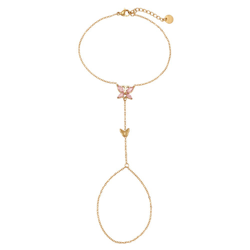 Butterflies Hand Chain – Gold
