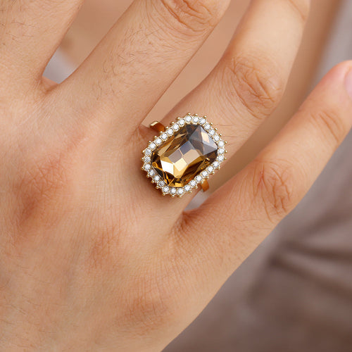 Honey Statement Ring Gold-Colored