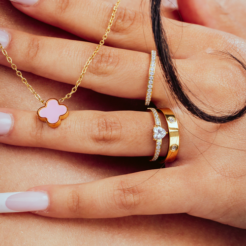 Baby Pink Clover Chain