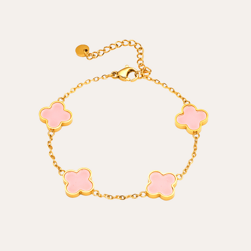 Baby Pink Clover Bracelet