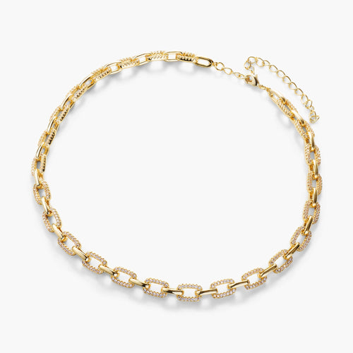 Halb Pavé Kettenglied Choker