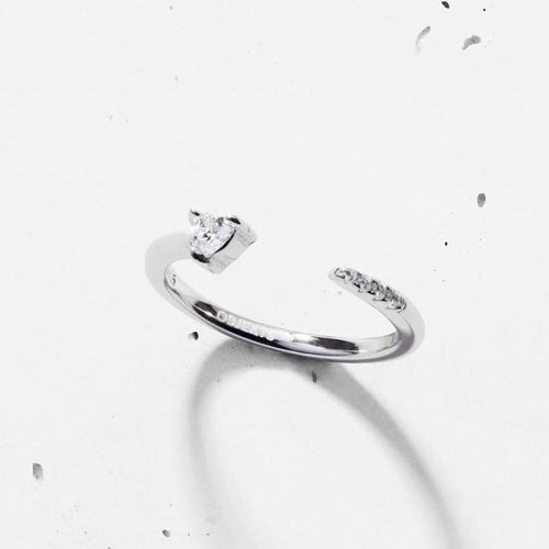 Dainty Heart Open Ring