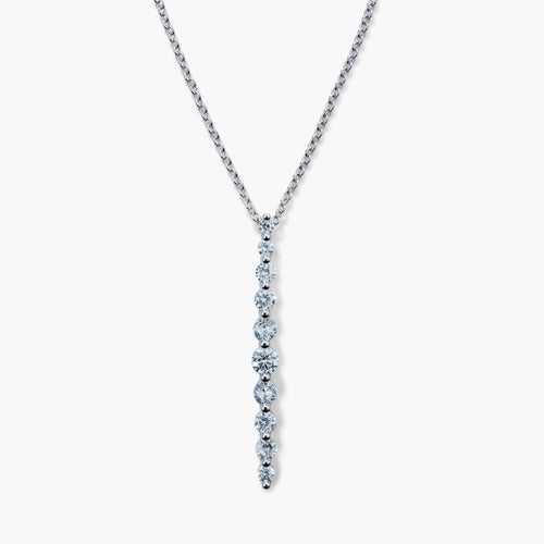 Graduierte brillante runde Y Drop Lariat-Necklace