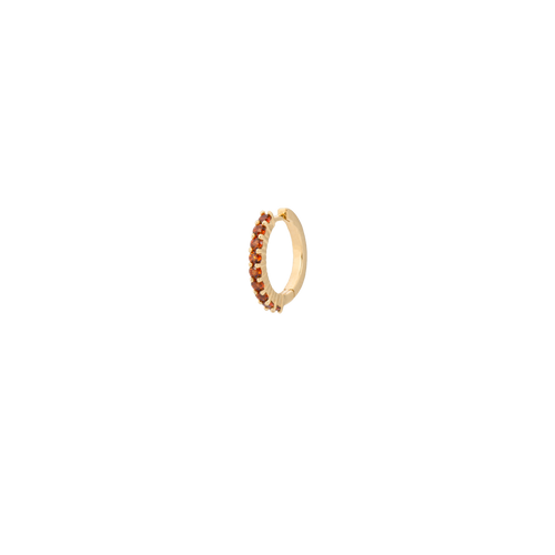 Single Birthstone Hoop Earring