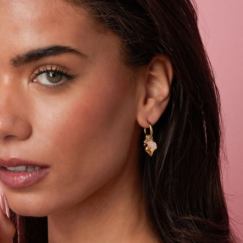 Sol Heart Hoop Earrings – Gold