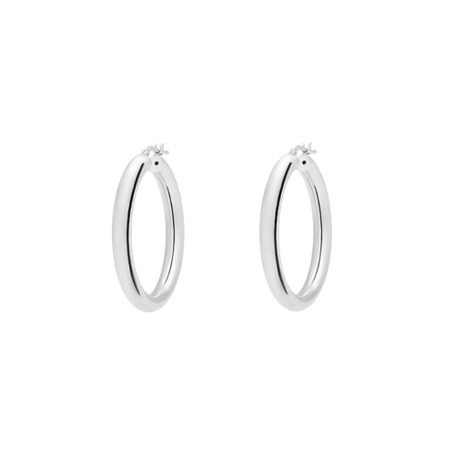 Round Plain Hoop Earrings