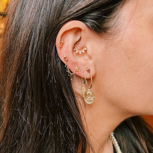 Mythic Column Chain Charm Piercing