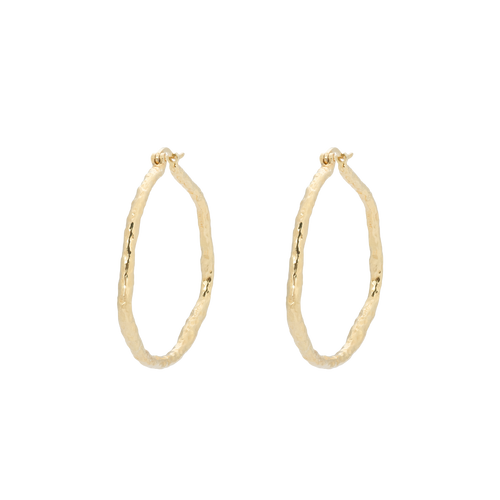 Large Organic Hoop Earrings