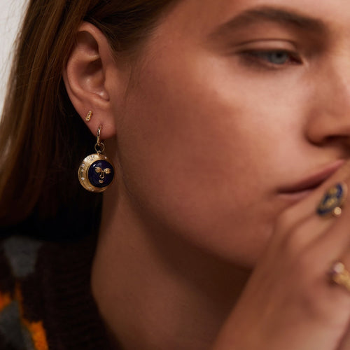 Single Galaxy Hoop Earring