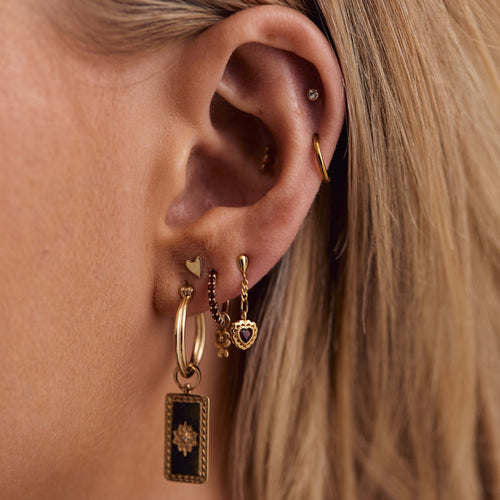 Single Faraway Heart Stud Earring