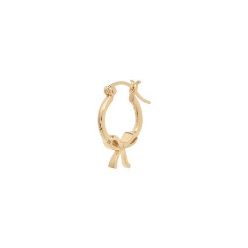 Single Ribbon Hoop Earring
