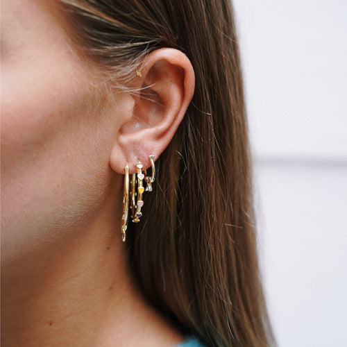 Single Ribbon Hoop Earring