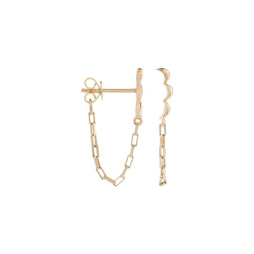 Single Ornate Chain Stud