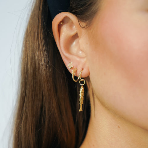 Single Lucky Fin Hoop Earring
