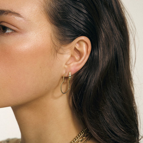 Single Buckle Hoop Earring