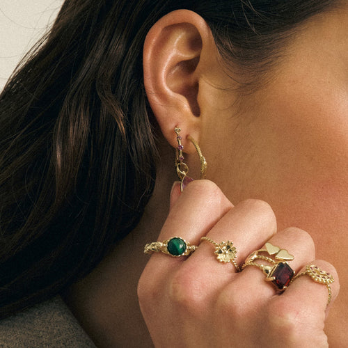 Serpent Hoop Earrings