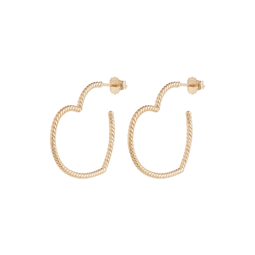 Lace Heart Hoop Earrings