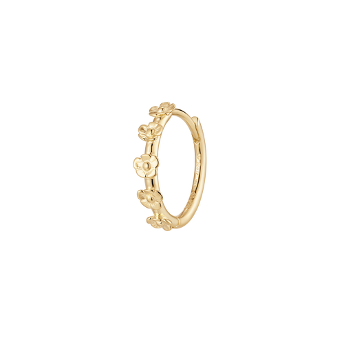 Single Wildflower Hoop Earring