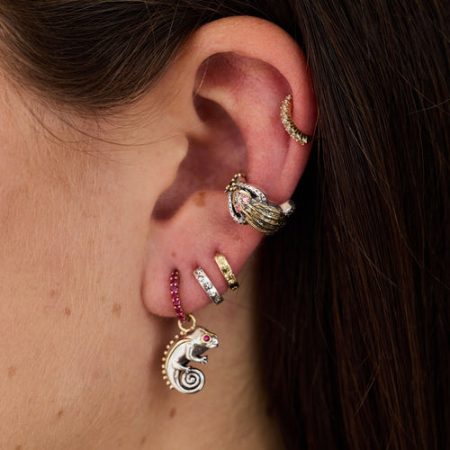 Golden Frog Ear Cuff