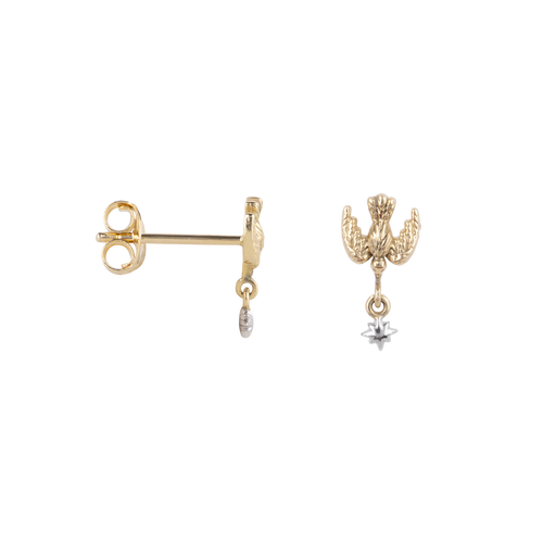 Single Lovebird Stud Earring