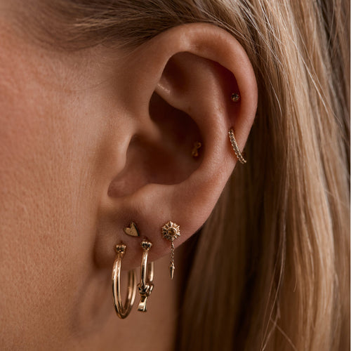 Single Solar Rain Stud Earring
