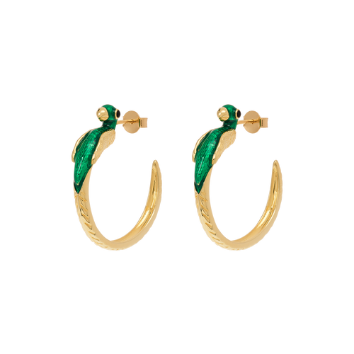 Paradise Bird Hoop Earrings
