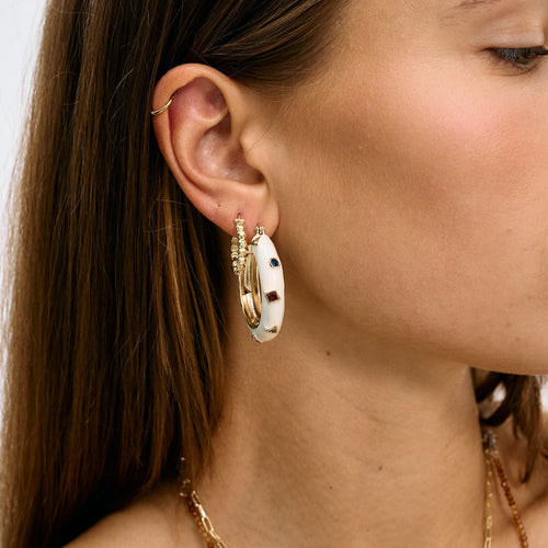 Fruit Charm Hoop Earrings