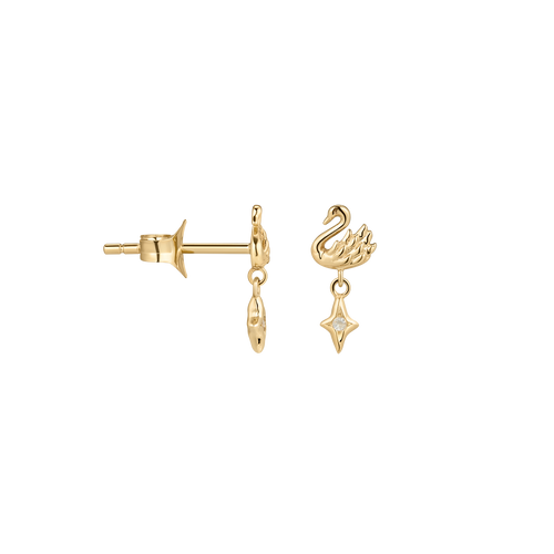 Single Swan Stud Earring