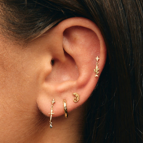 Single Chameleon Stud Earring
