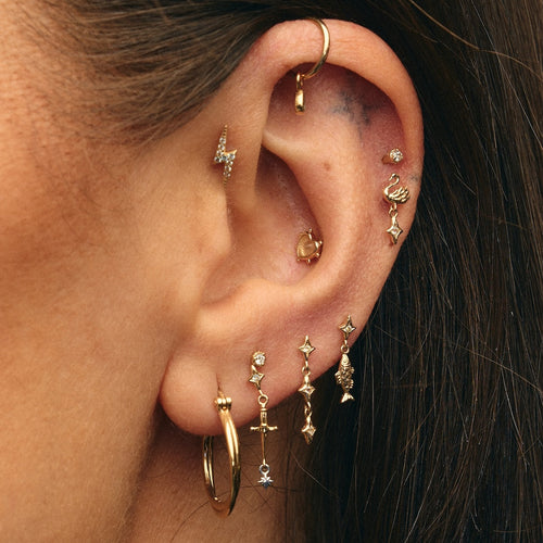 Single Cosmic Stud Earring