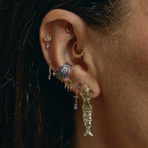 Single Misty Glow Stud Earring