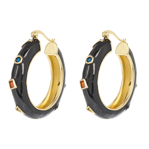 Retro Prism Hoop Earrings