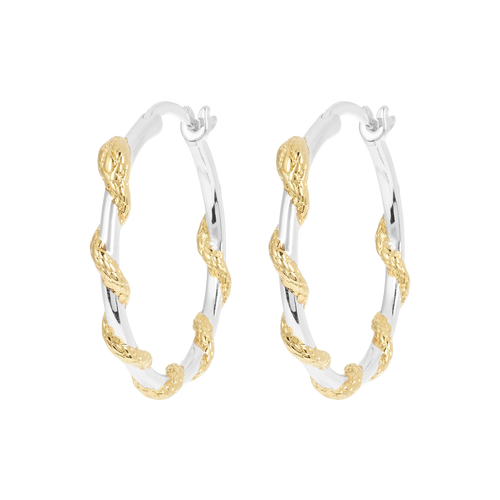 Big Twisting Serpent Hoop Earrings