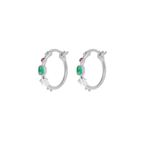 Small Storyline Hoop Earrings