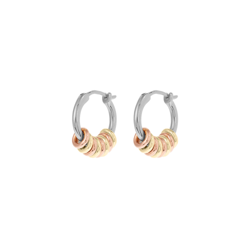 Mixed Metal Hoop Earrings