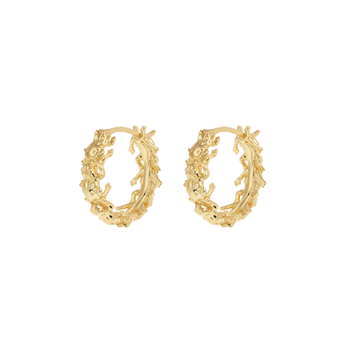 Lucky Frog Hoop Earrings