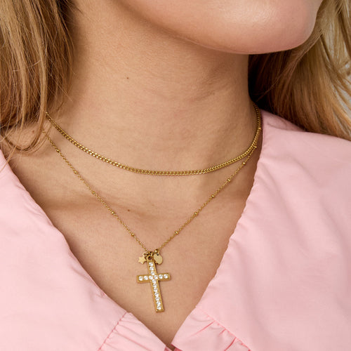 Cross Pendant Necklace Gold